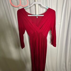 SOLD!! HOT SALE 🔥 Elegant Red Maternity Women's Dress